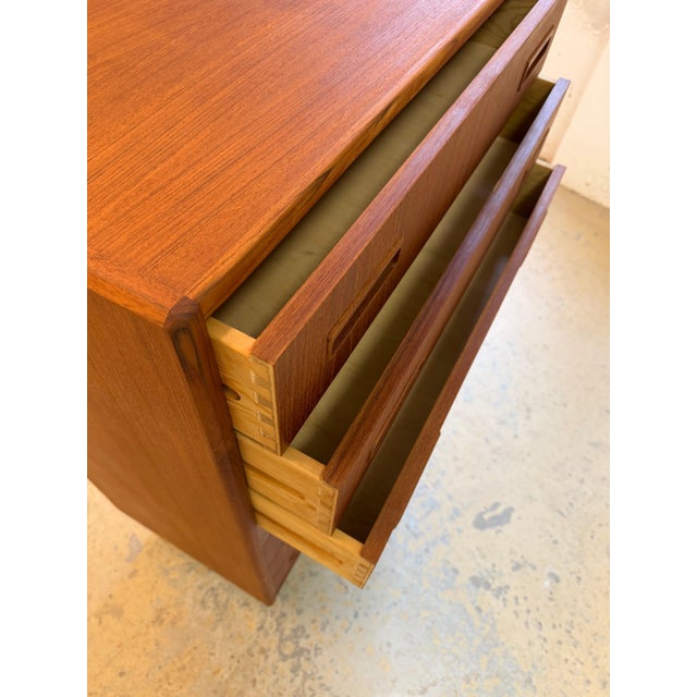 Wood Teak Chest of Drawers, Denmark, 1970s For Sale - Image 7 of 11