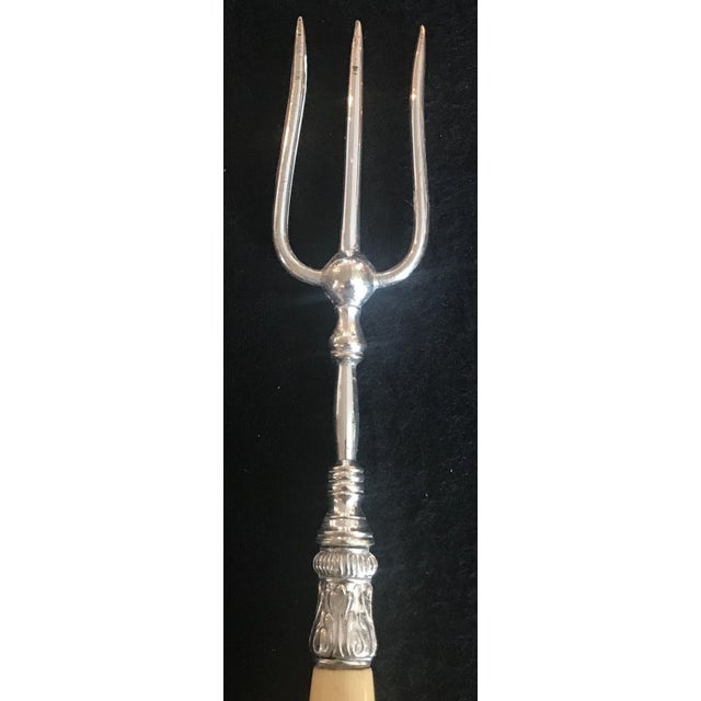 Late 19th Century British Silver Bread Fork For Sale - Image 4 of 6
