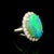 Early 21st Century 8.38 Carat Australian Black Opal Diamond Platinum Halo Ring, Size 6 For Sale - Image 5 of 5