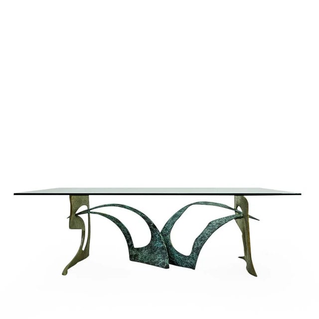 Swiss Brutalist Glass Top Coffee Table, 1980s For Sale - Image 13 of 13