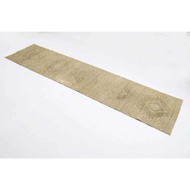 1960's Vintage Turkish Hand-Knotted Hallway Runner Rug 2'7" X 11'7" For Sale - Image 12 of 12