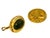 Modern 1980s Givenchy Black Onyx Gold Plated Earrings, 2 Pieces For Sale - Image 3 of 5