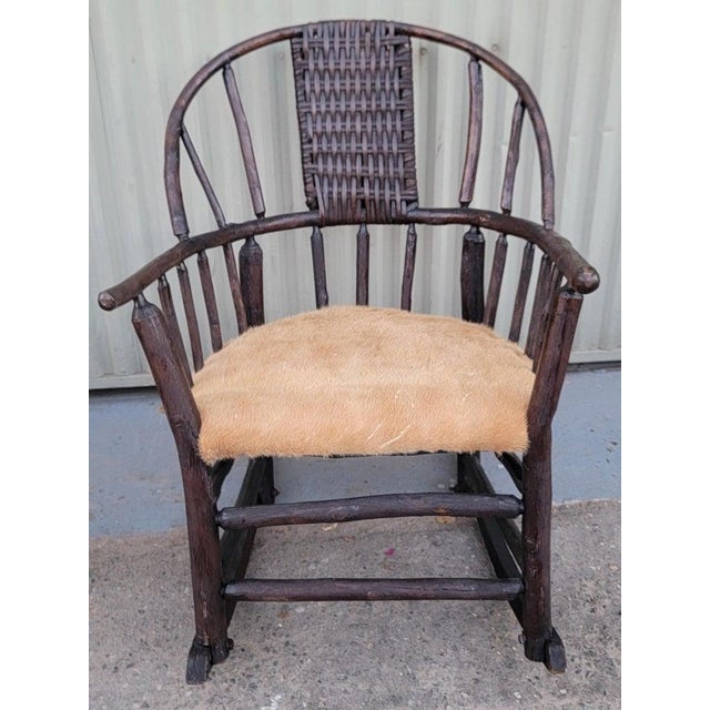 Old Hickory Barrel Back Chairs -Pair For Sale - Image 4 of 9