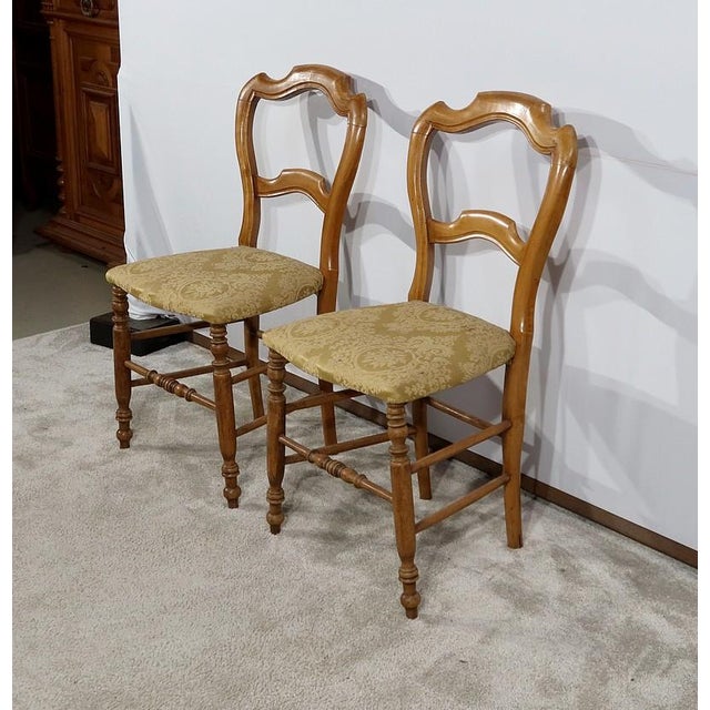 Traditional Set of Louis Philippe Dining Chairs in Beech, Late 19th Century For Sale - Image 3 of 17