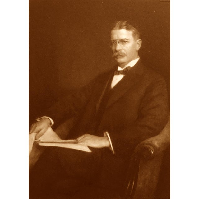 Black Portrait of Franklin Atwood Park, Vp of Singer Mfg. Co. By Arthur Trevethin Nowell For Sale - Image 8 of 11