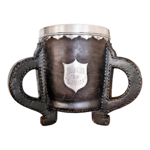1908 Sterling Silver, Leather, and Copper Horse Show Trophy Cup