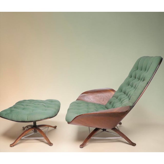 Mid 20th Century Mid Century Mr. Chair and Ottoman by George Mulhauser for Plycraft For Sale - Image 5 of 18