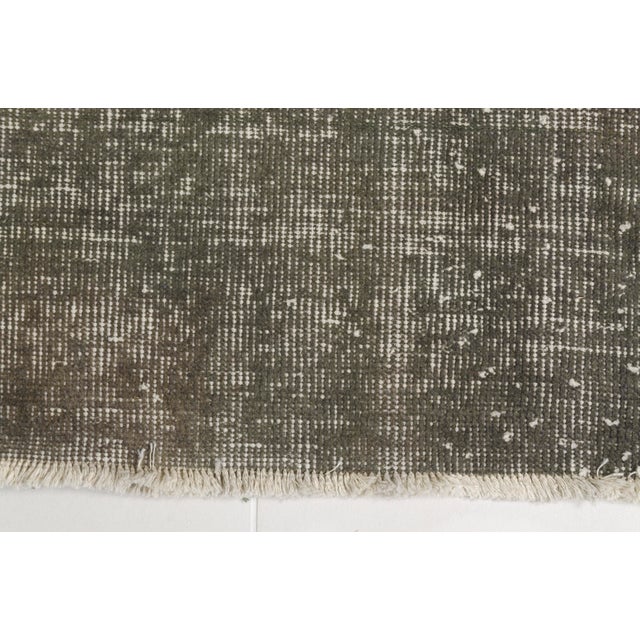 Grey Handknotted Vintage Wool Rug For Sale - Image 6 of 10
