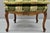 Green Antique French Louis XV Style Green & Gold Walnut Fauteuil Arm Chairs - A Pair For Sale - Image 8 of 12