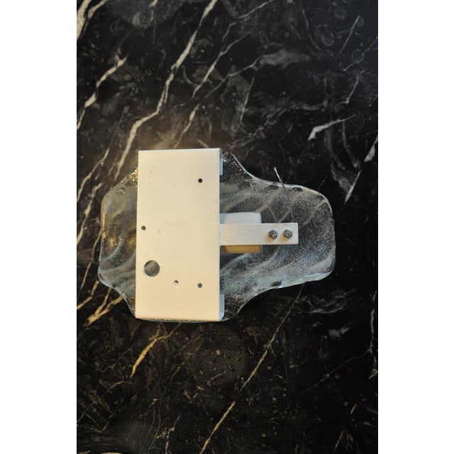 Frosted Wall Lamp in Murano Glass, Italy, 1970s For Sale - Image 6 of 7