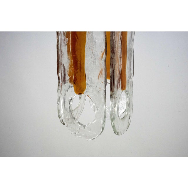 Vintage Italian Murano Glass Occhio Chandelier from Mazzega, Italy, 1970s For Sale - Image 11 of 18