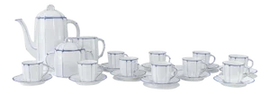 Modern Spanish Coffee Set for Ten People, Set of 13