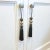 Contemporary Pair of Smoky Ash and Stone Colored Beaded Key Tassels For Sale - Image 3 of 14