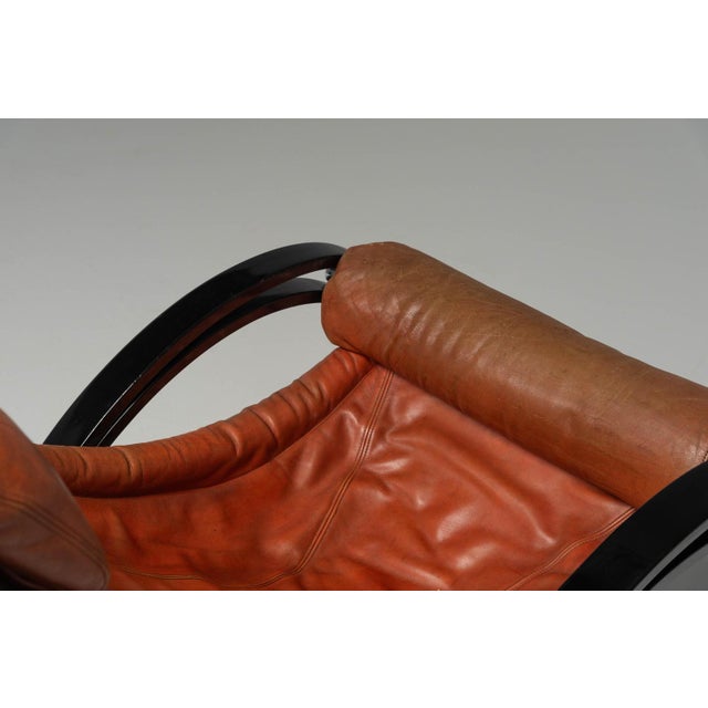 Black Vintage Italian Rocking Chair by Gae Aulenti for Poltronova, 1962 For Sale - Image 8 of 16
