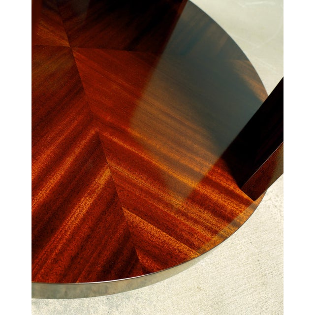 Ralph Lauren Italian Mahogany Round Modern Drum Table For Sale - Image 18 of 18