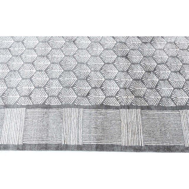 Modern Modern Silk & Wool Rug with Geometric Design by Doris Leslie Blau For Sale - Image 3 of 9