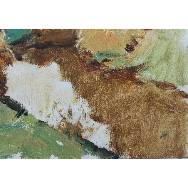 Original Spring Landscape Oil Painting, Impressionism, 1969 For Sale - Image 6 of 6