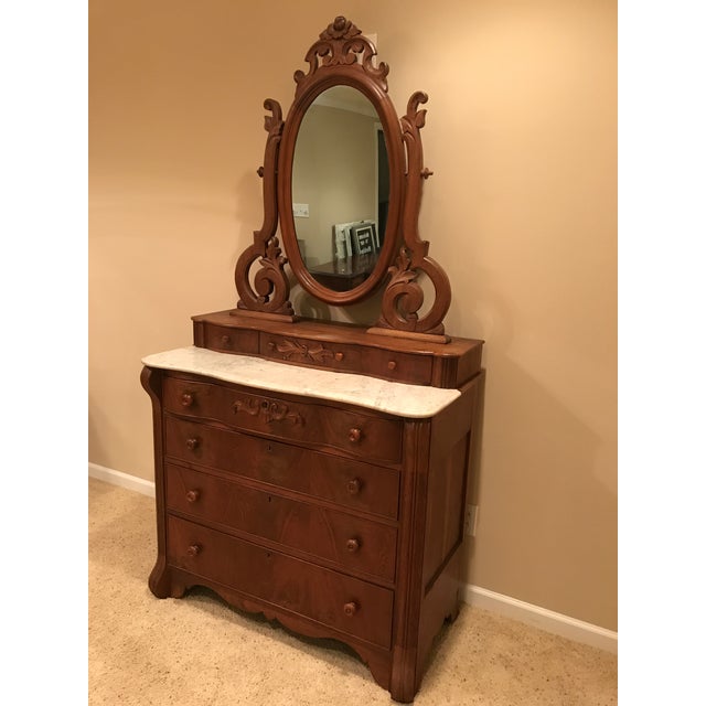 Antique Victorian Marble Top Dresser & Mirror Chairish