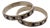 Two 1990s Iconic Gold Plated Metal and Black Enamel Bangle Bracelets by Chanel For Sale