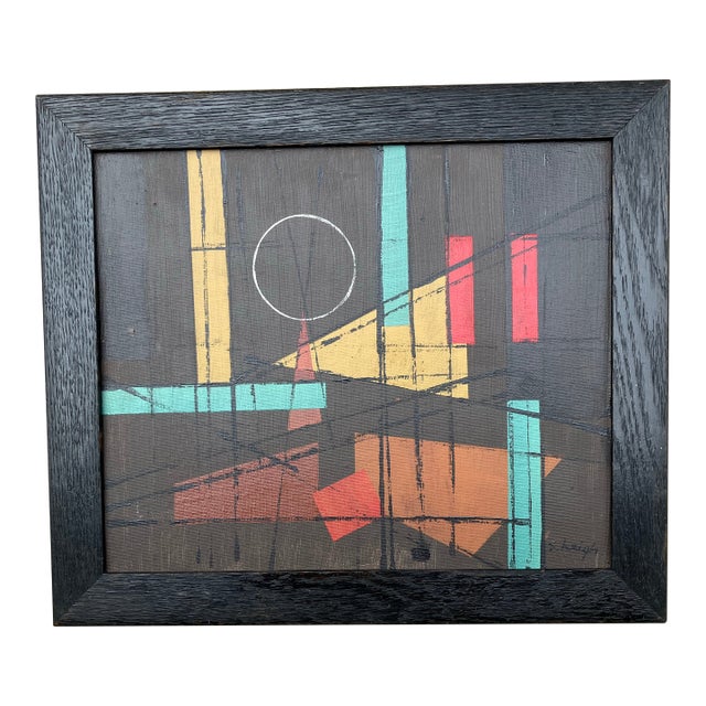 Contemporary Original Stephen Heigh Abstract Painting “Structural Sound “ Framed For Sale