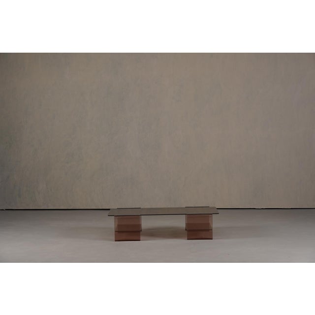 Vintage Acrylic Glass and Glass Coffee Table by Michel Dumas for Roche Bobois, 1970s For Sale - Image 4 of 10