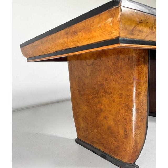 Osvaldo Borsani Mid-Century Modern Desk in Wood attributed to Borsani, Italy, 1950s For Sale - Image 4 of 5
