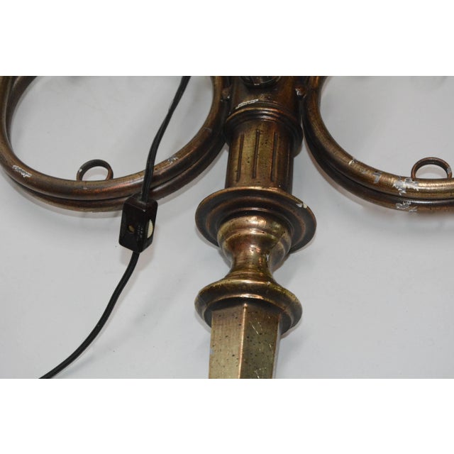 Gold Gilt Finish Hunting Horn Electrified Wall Sconce For Sale - Image 8 of 11