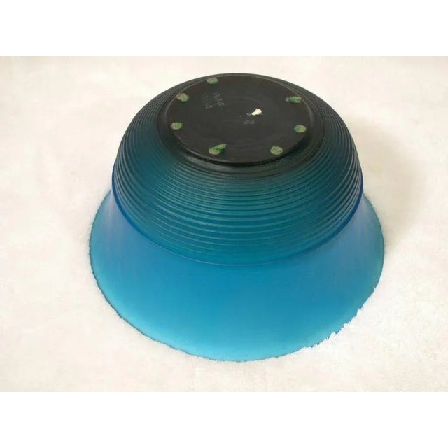 Large Italian Murano Blue Art Glass Bowl by VeArt For Sale In Portland, OR - Image 6 of 7