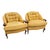 Pair of Mid Century Modern American club chairs featuring solid walnut frames with elegant tufted design. Recently...