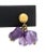 Late 20th Century Amethyst Drop Earrings & Blue Spinel Stud Earrings For Sale - Image 5 of 7