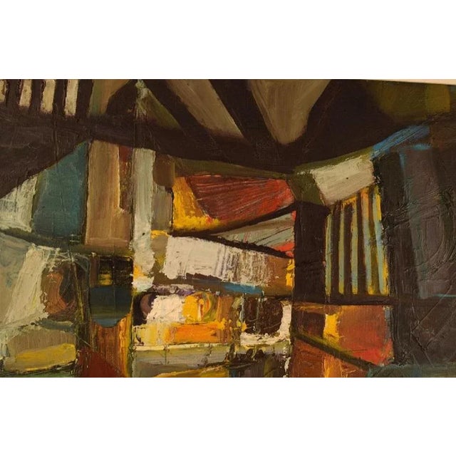 Modern Alf Johansson, Abstract Composition, 1960s, Oil on Canvas For Sale - Image 3 of 8