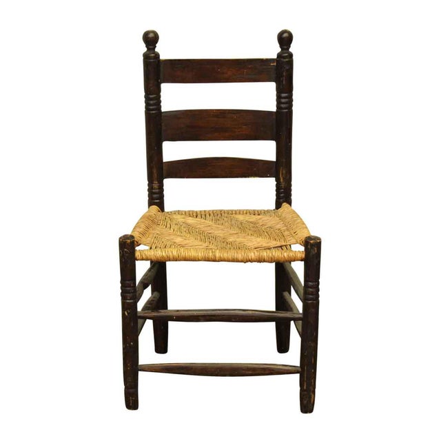 Ladder Back Caned Seat Dining Chairs a Pair Chairish