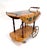 Italian Sorrento Wood Marquetry Serving Bar Cart with Ornate Brass Details and Foldable Table Top, 1930s For Sale - Image 4 of 18