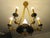 Gold French Napoleon Empire Style Brass Chandelier with Swans and Green Glass Lampshades, 1970s For Sale - Image 8 of 18