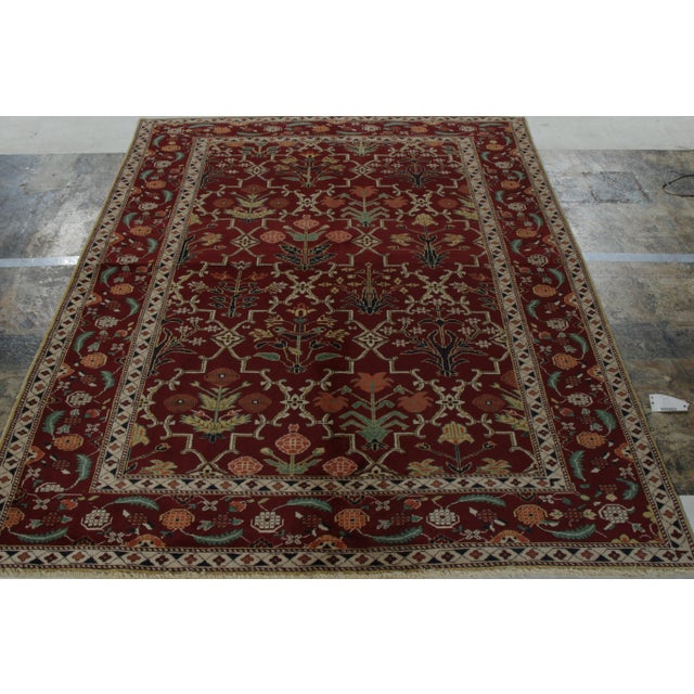 Hand-knotted in wool, this 6x7 rug is a gorgeous piece from a skilled partner loom in Egypt, now being unveiled for the...