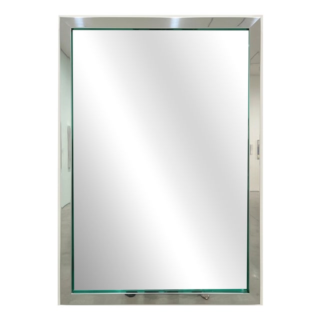 Castellano Giuseppe, Reflected Visibility (Green), 2026, Front Laser Engraving on Mirrored Acrylic Glass and Acrylic For Sale