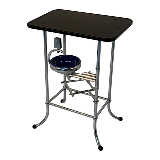 Bauhaus Art Deco Smoking Table with Tubular Chromed Frame and Built-In Ashtray, Germany, 1935 For Sale - Image 10 of 10