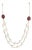Akoya Pearl Ruby Necklace 14k Gold Certified For Sale