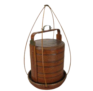 Early 20th Century Antique Chinese Bamboo Food Box