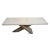 Antiqued white concrete top console table with X shape salvaged pine wood base. Beautiful modern piece with warmth and...