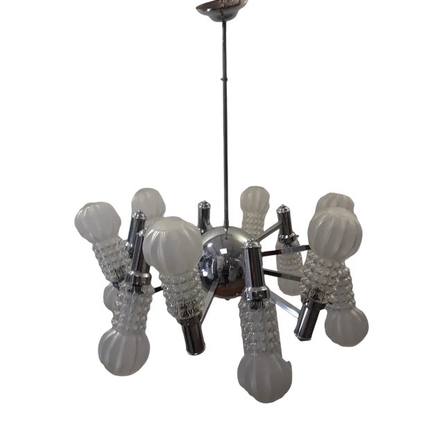 Vintage Sputnik Lamp with 12 Lights For Sale