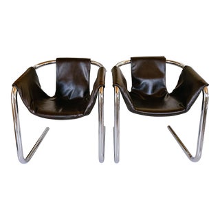 Pair of 1970s Zermatt Sling Lounge Chairs by Vecta For Sale