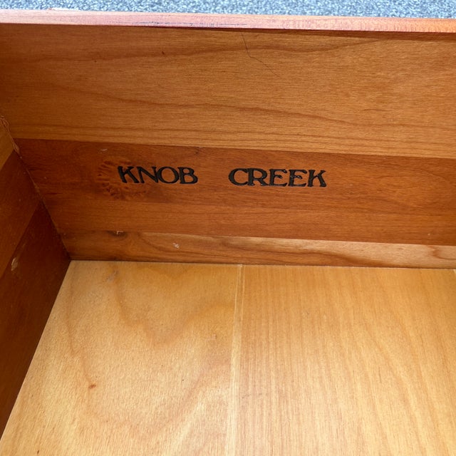 Wood 1990s Knob Creek American Shaker Solid Cherry Side Table With Drawer (34-8011) For Sale - Image 7 of 14