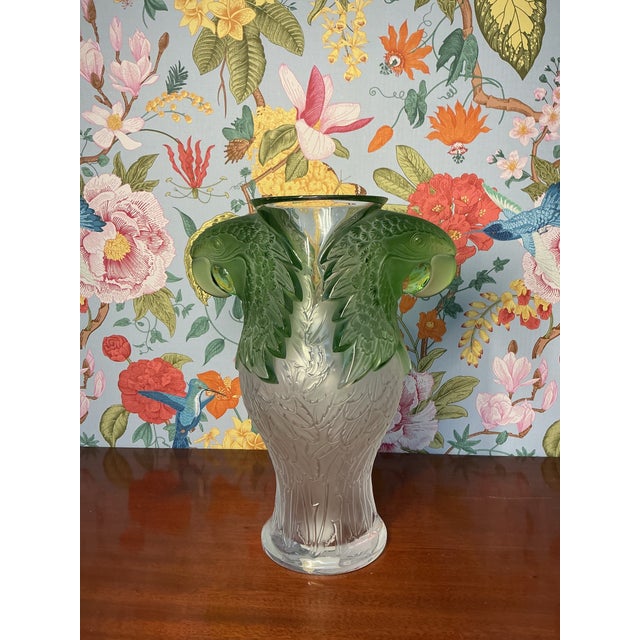 Lalique Mid 20th Century Lalique Macao Vase For Sale - Image 4 of 4