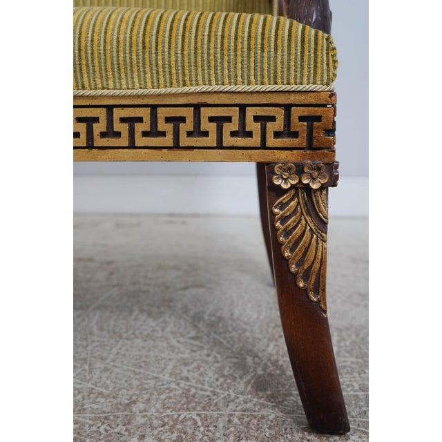 Egyptian Style Gilt Carved Hall Chair W. Swans For Sale - Image 12 of 18