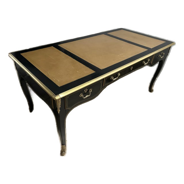 Vintage Drexel Heritage Grand Palais 67" Executive Desk – French Provincial Louis XV Style For Sale