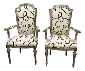 French Neoclassical Circa 1930's Armchairs, Pair