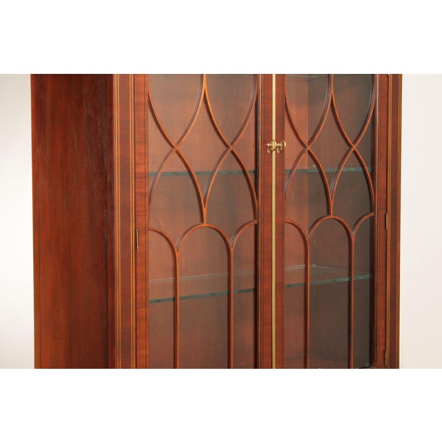 Baker Historic Charleston Pair Dome Arched Display Bookcase Cabinets For Sale - Image 9 of 12
