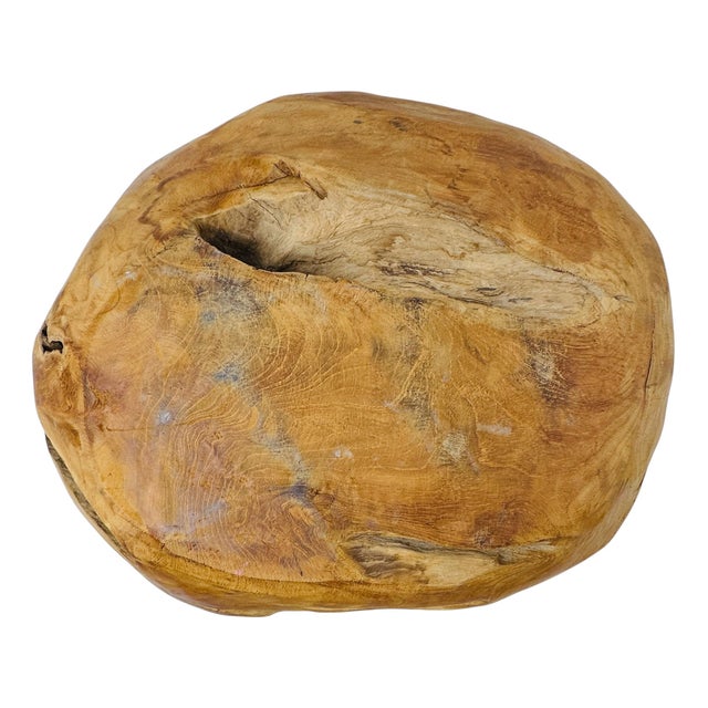 Monumental 20” Hand-Carved Teak Root Sculptural Centerpiece Bowl - 19 Lbs, Early 2000s For Sale - Image 18 of 18