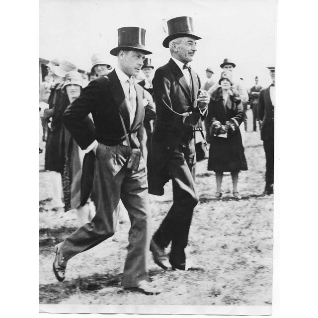 Figurative 1928 Prince of Wales Attends Classic Derby at Epsom Downs Photograph For Sale - Image 3 of 5